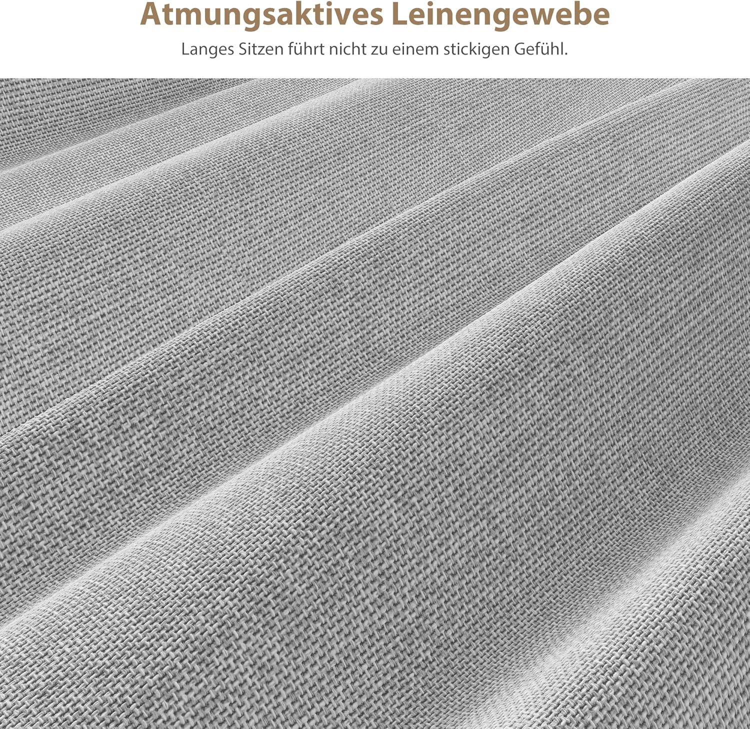 KMJY01 Esszimmerstühle 2er Set, Ergonomische Leinen Polsterstühle und verstärkter Struktur, Küchenstühle