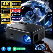 A66A Mini Beamer Tragbarer WLAN-Projektor mit WiFi & Bluetooth, Native 720P & 4K, Verstellbarer Smart Heimkino Projektor
