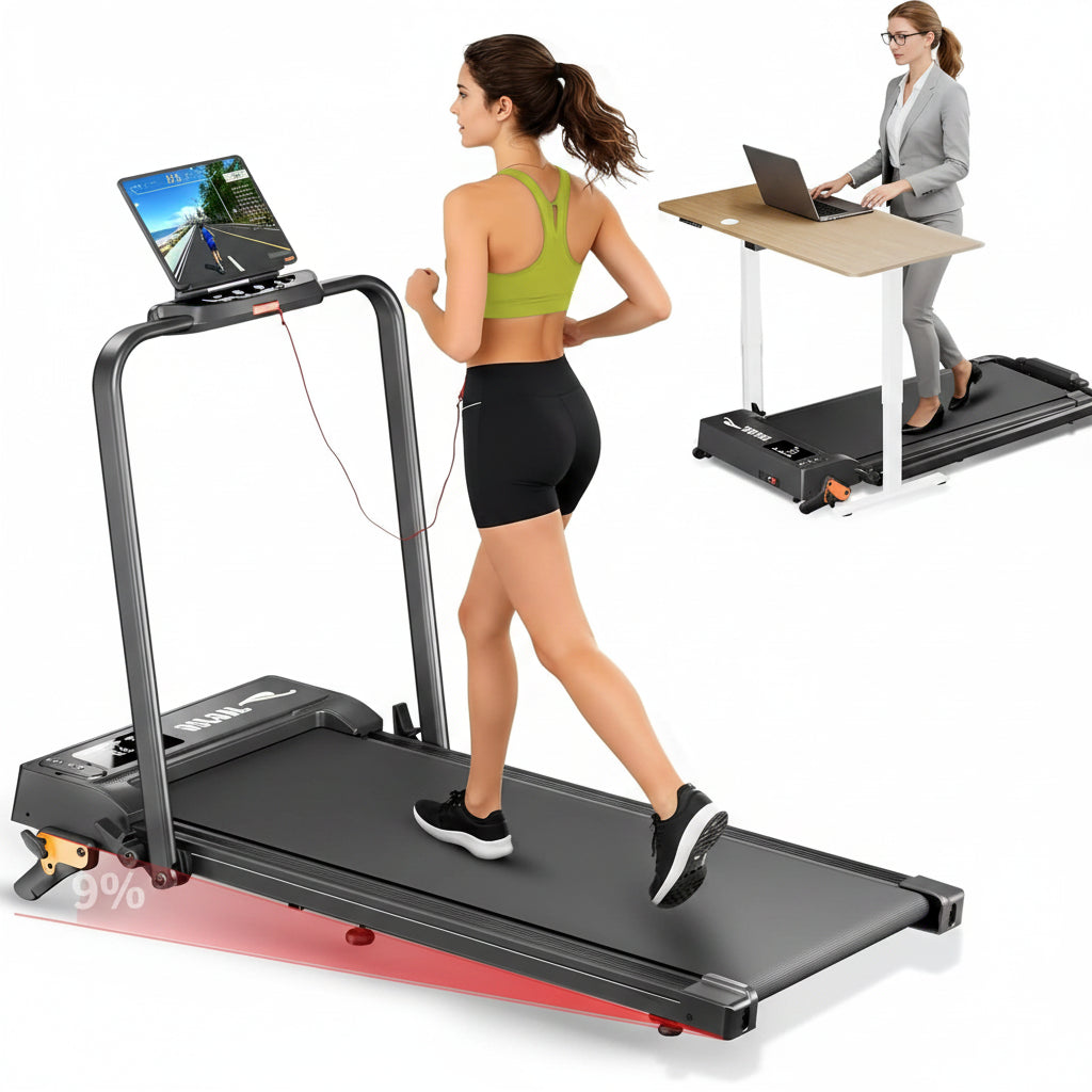 JT52 Walking Pad mit Steigung, Klappbares Laufband für Zuhause