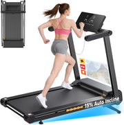JT60 Laufband für Zuhause Klappbar 3.5 PS 14km/h 15% automatische Steigung Fitnessgerät