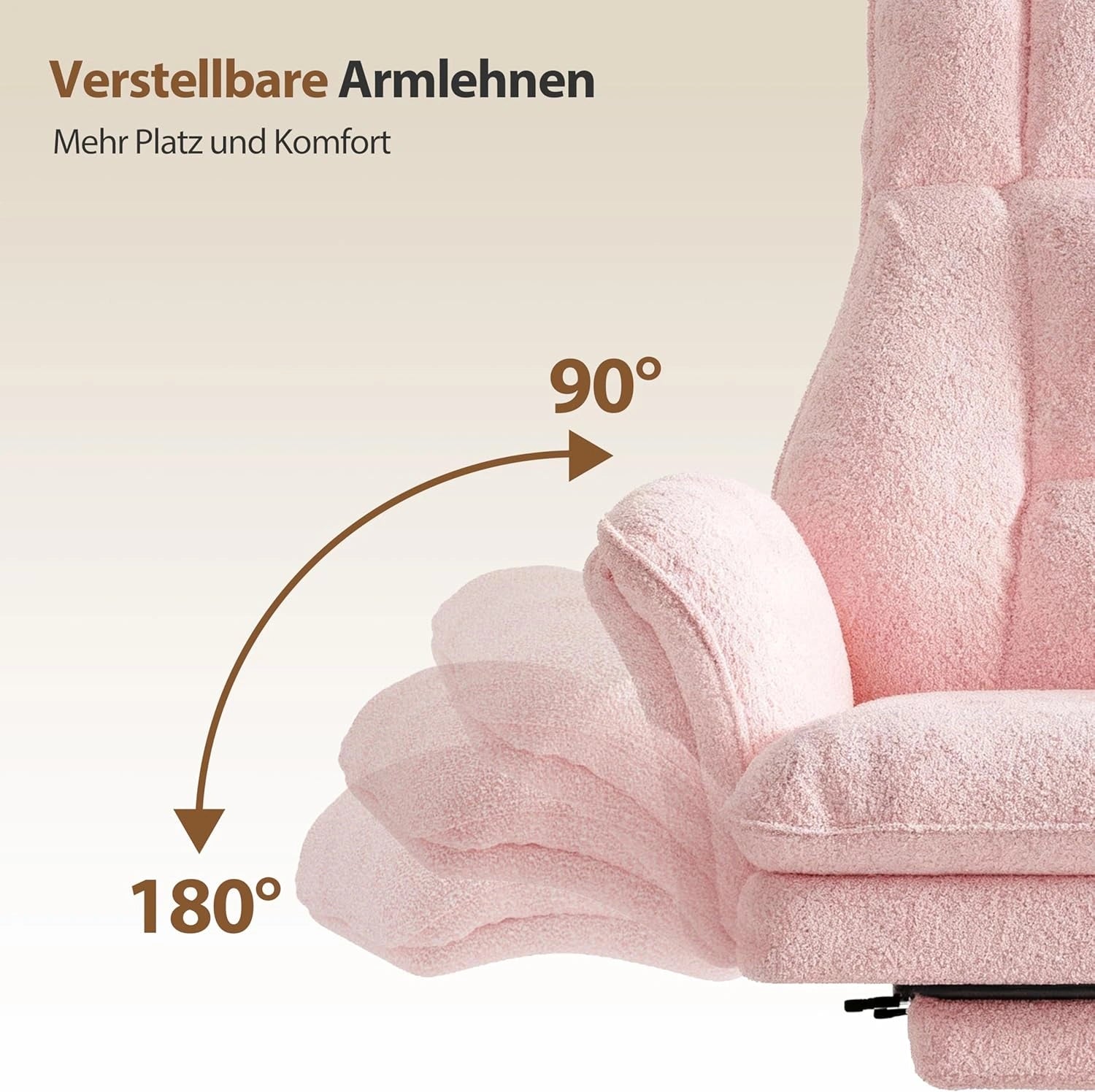 LPTYZ01 Galaxieschwarz Bürostuhl Ergonomisch, 82cm Schneidersitz Chefsessel Stoff mit Fussstütze