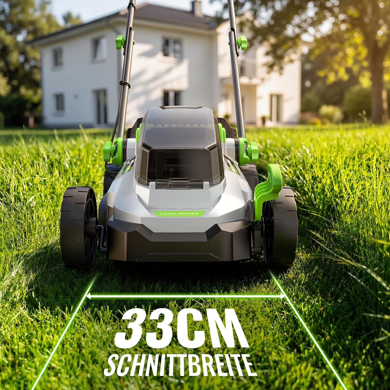 M13 Akku Rasenmäher mit Akku und Ladegerät, 40V Brushless Komplettset