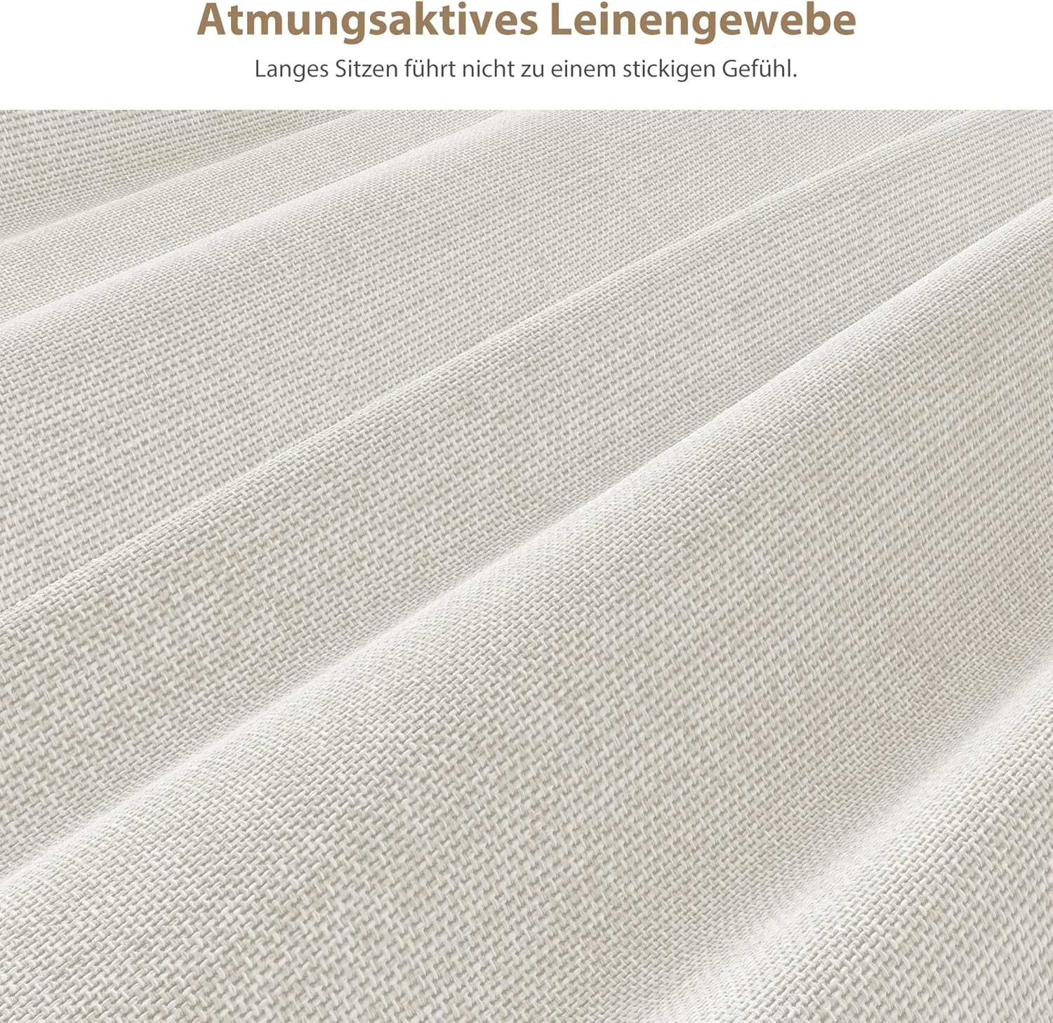 KMJY01 Esszimmerstühle 2er Set, Ergonomische Leinen Polsterstühle und verstärkter Struktur, Küchenstühle