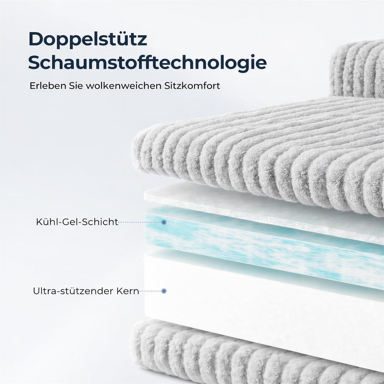 LH01 Wohnlandschaft L Form 267cm tiefe Sitzfläche Cloud Sofa Cord Ecksofa