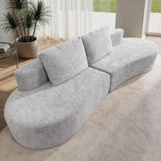 LHMSF03 Sofa extra tiefe Sitzfläche 250cm montagefrei Leinen modulares Megasofa
