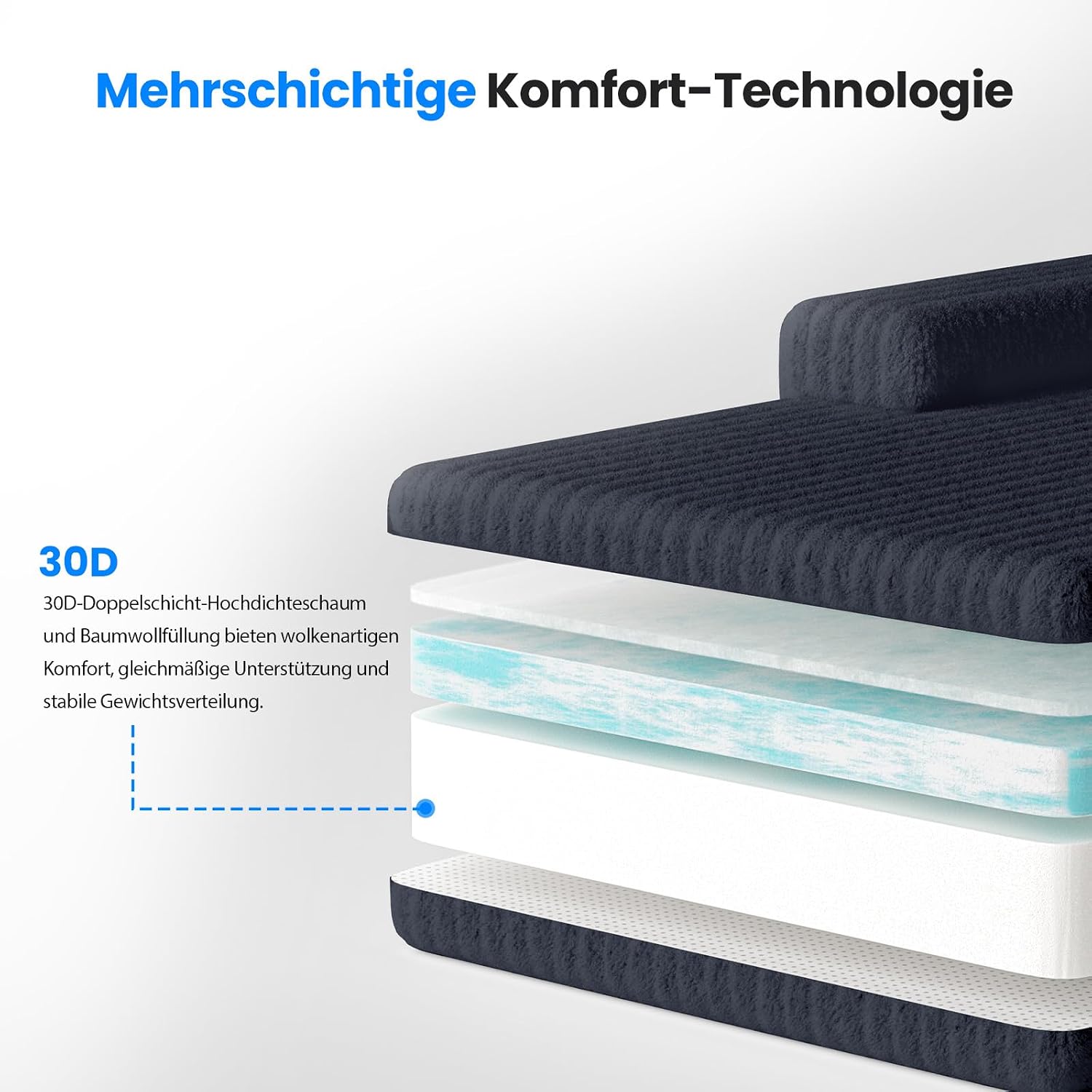 LH08 Wohnlandschaft L Form 270cm hohe Rückenlehne Cord Ecksofa Schlafsofa