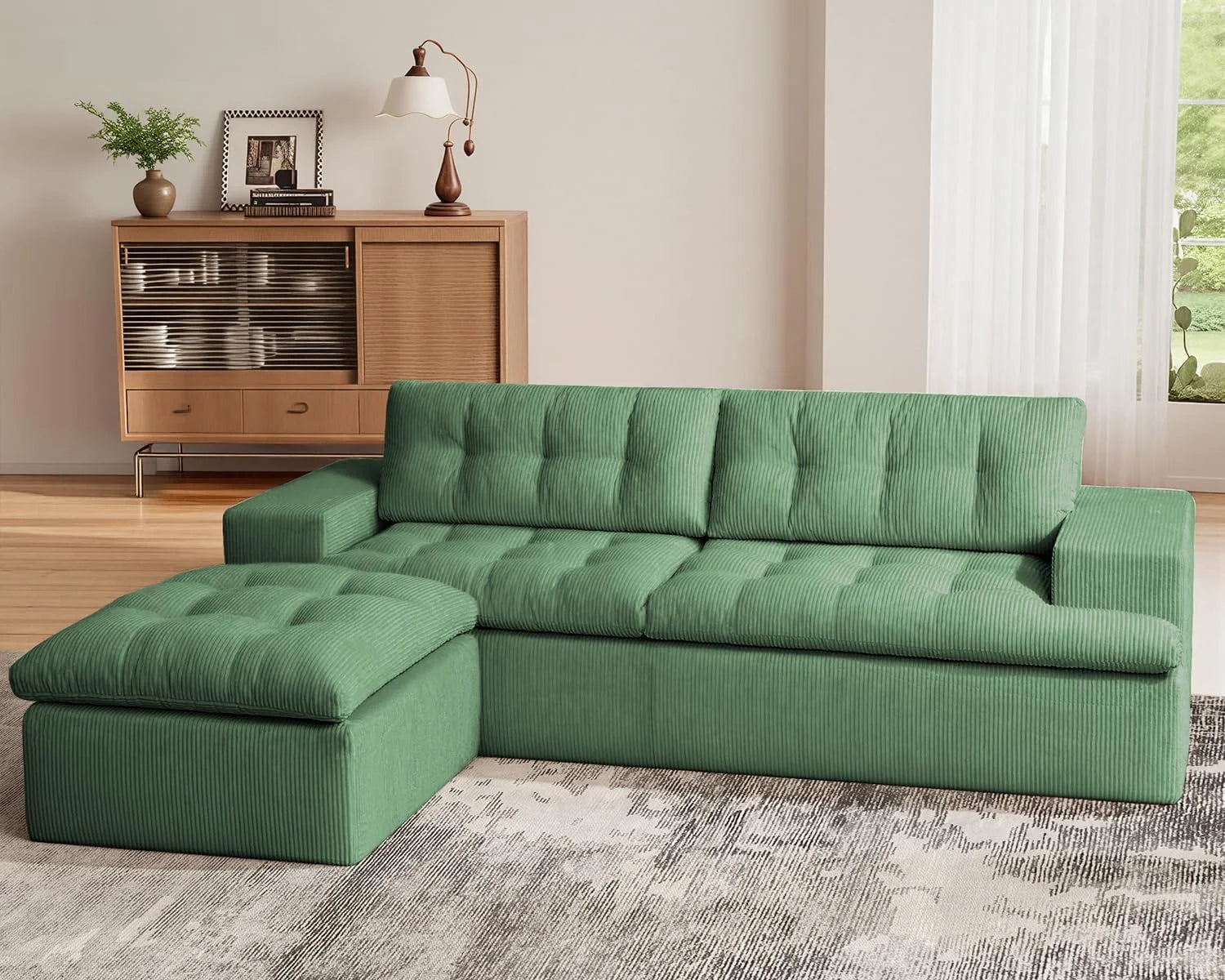 LHMSF13 Ecksofa L Form 215x175 tiefe Sitzfläche Cloud Sofa modulares Couch