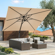 MB01 Ampelschirm 3x3m 360° drehbar windfest mit Sockel Sonnenschirm quadratisch