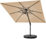 MBE1 Ampelschirm 3x3m 360° drehbar mit Kurbel windfest mit Ständer Sonnenschirm