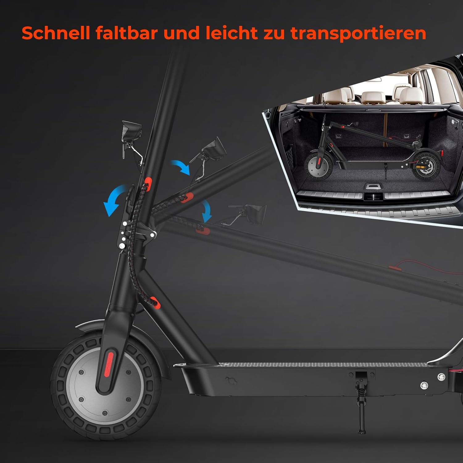 E9tmax E-Scooter mit Straßenzulassung, bis 40 km Reichweite, 20 km/h