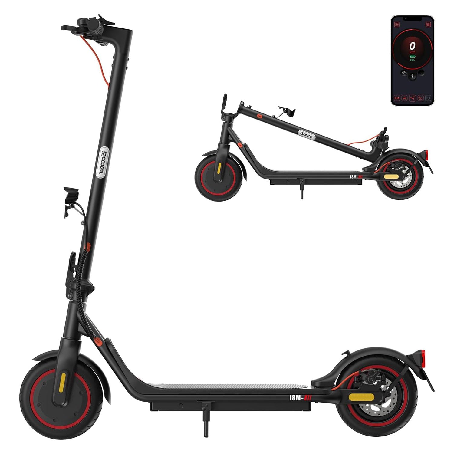 i8M Elektroroller, 15 Meilen Reichweite, 19 mph Höchstgeschwindigkeit