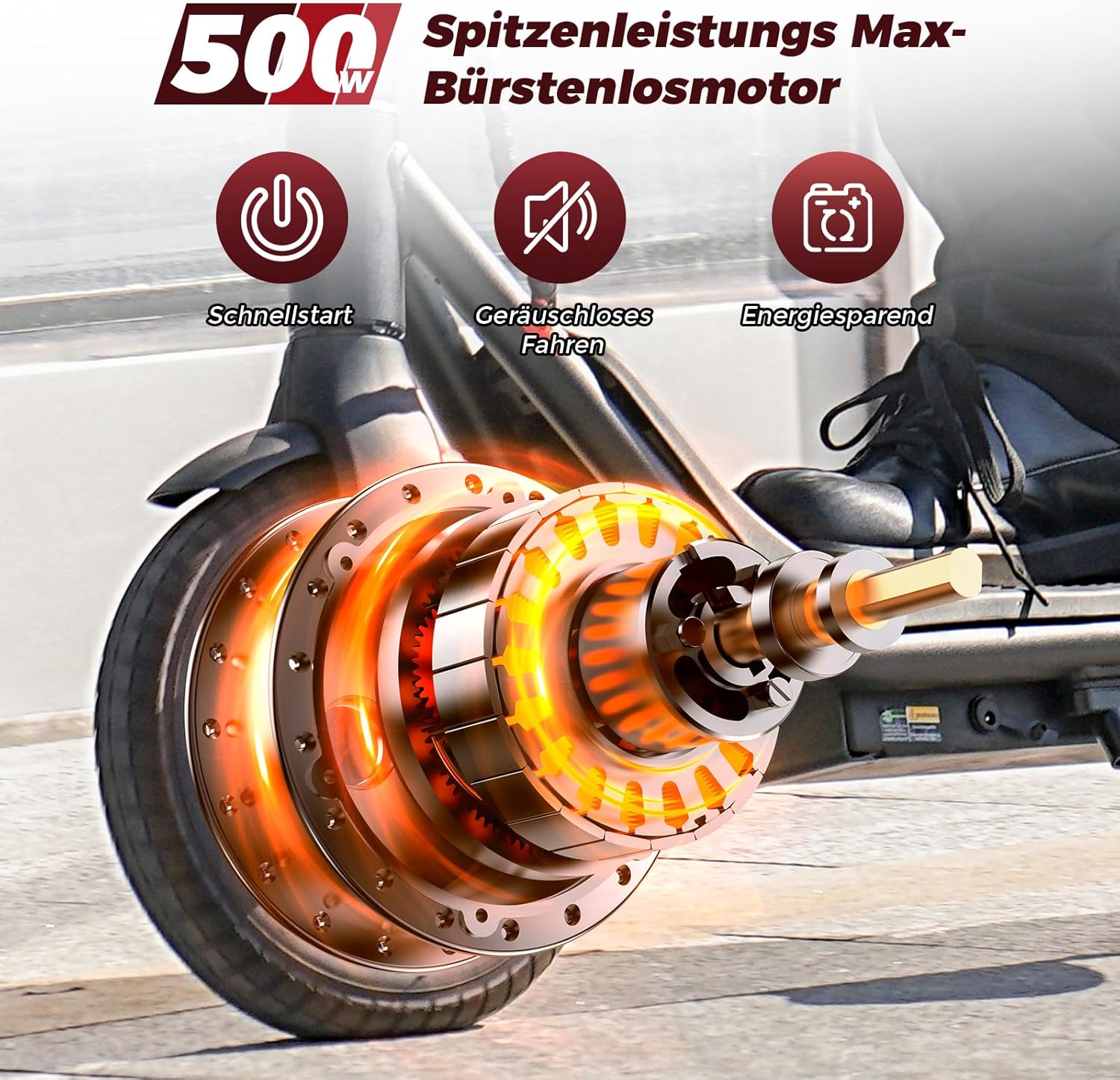 i8M Elektroroller, 15 Meilen Reichweite, 19 mph Höchstgeschwindigkeit