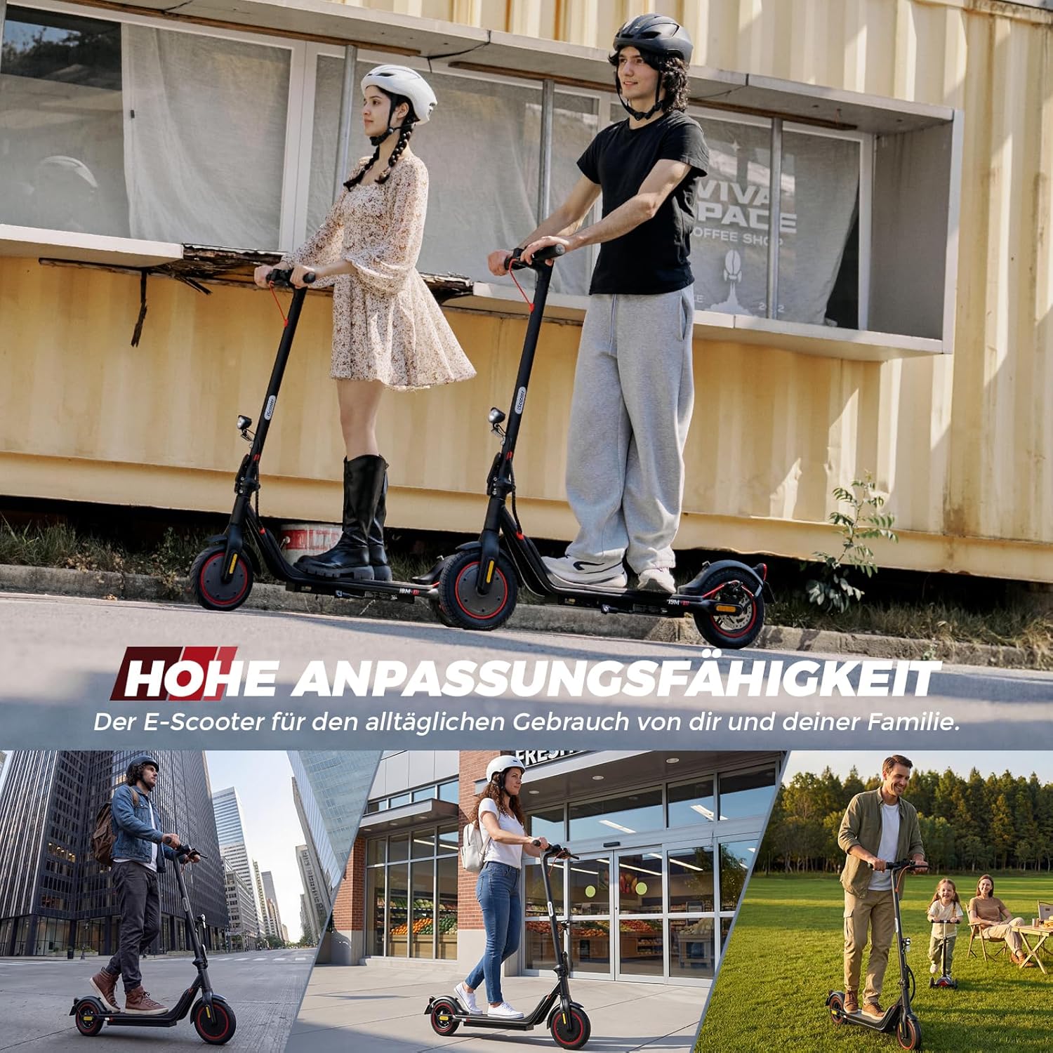 i8M Elektroroller, 15 Meilen Reichweite, 19 mph Höchstgeschwindigkeit