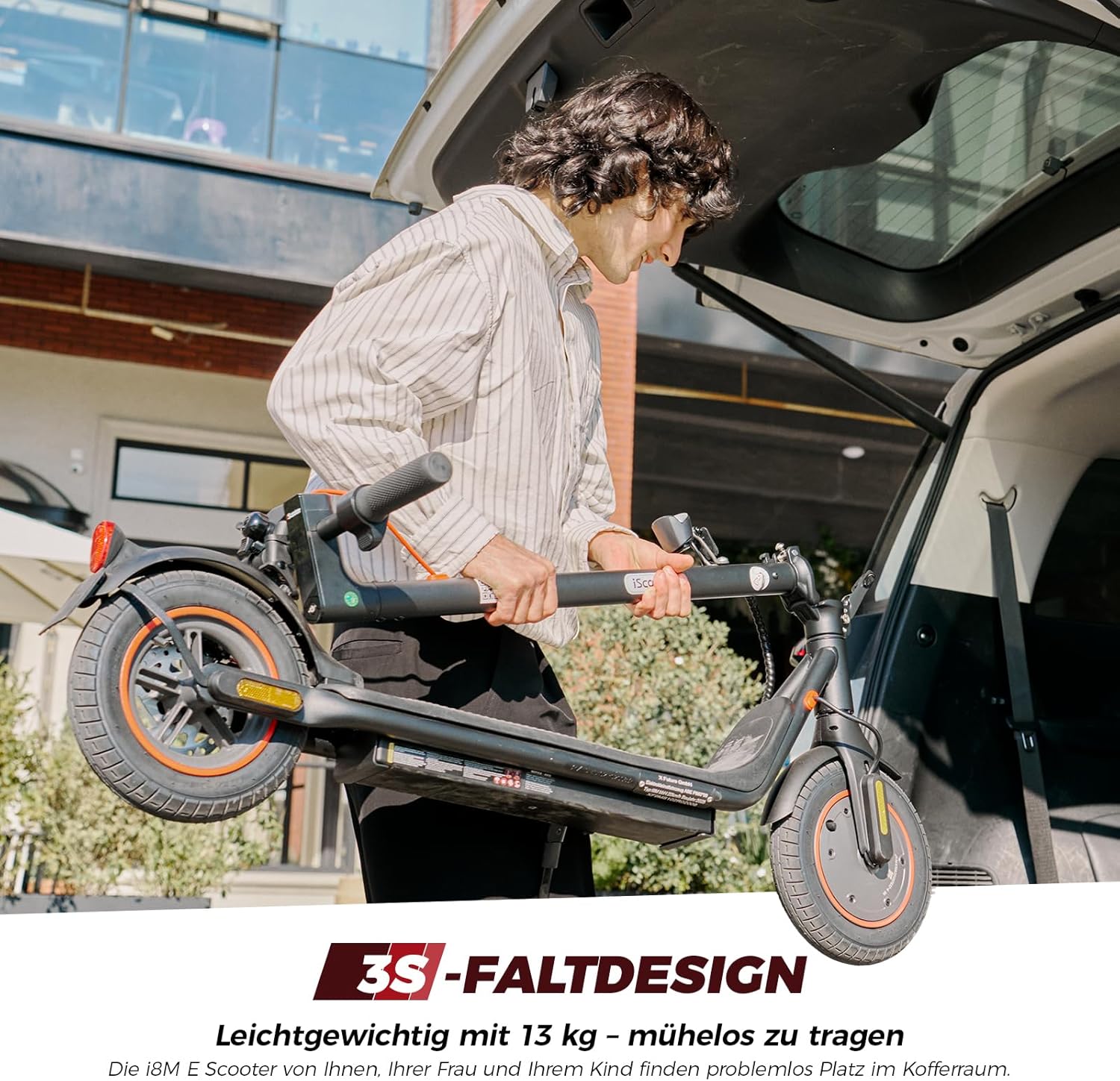 i8M Elektroroller, 15 Meilen Reichweite, 19 mph Höchstgeschwindigkeit