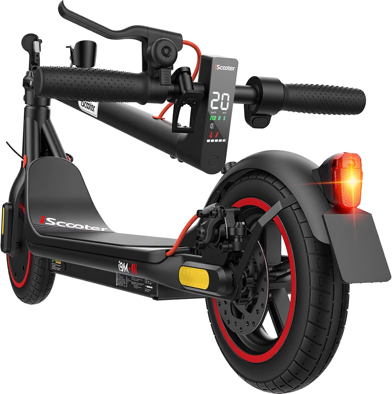 i9M E Scooter mit Straßenzulassung, 30KM Reichweite, 500W Motor, 10 Zoll Luftreifen