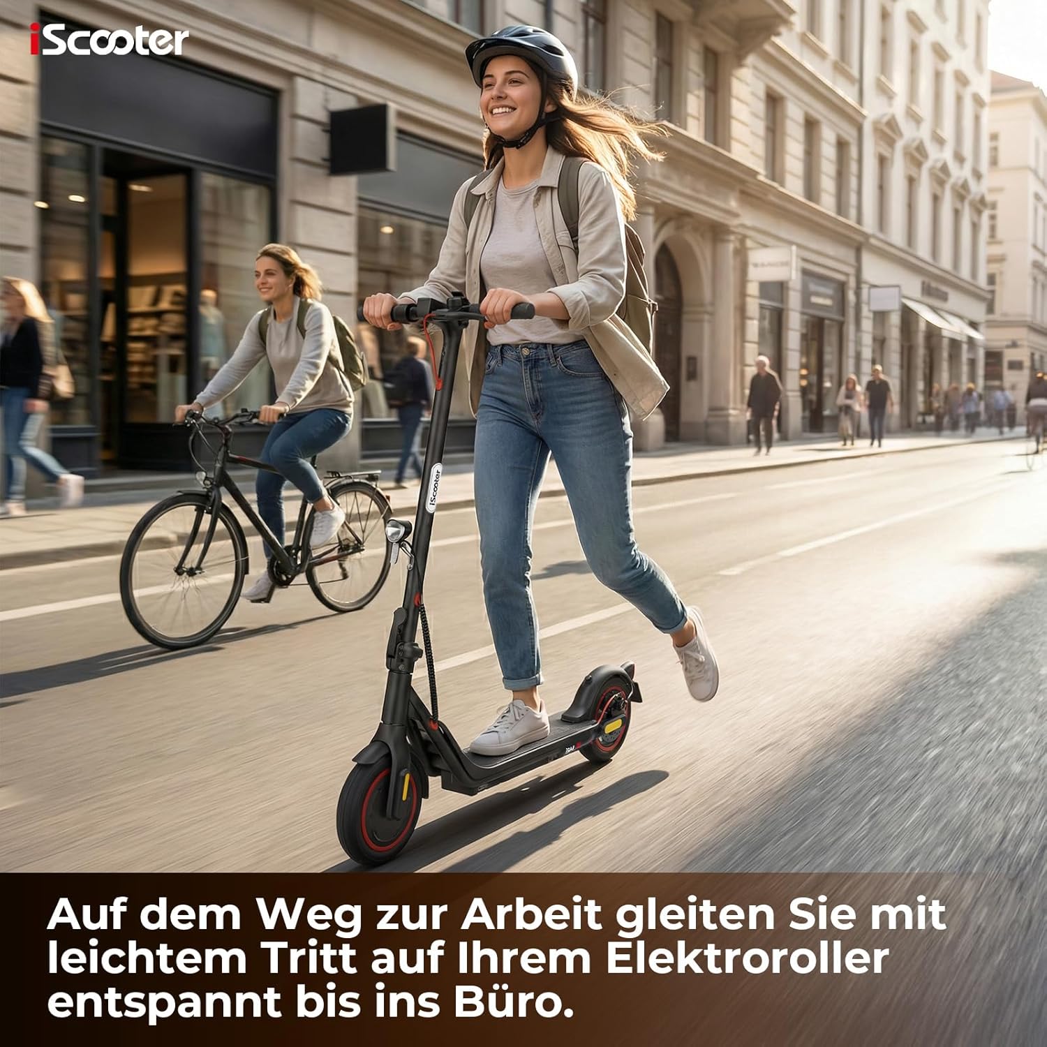 i9M E Scooter mit Straßenzulassung, 30KM Reichweite, 500W Motor, 10 Zoll Luftreifen