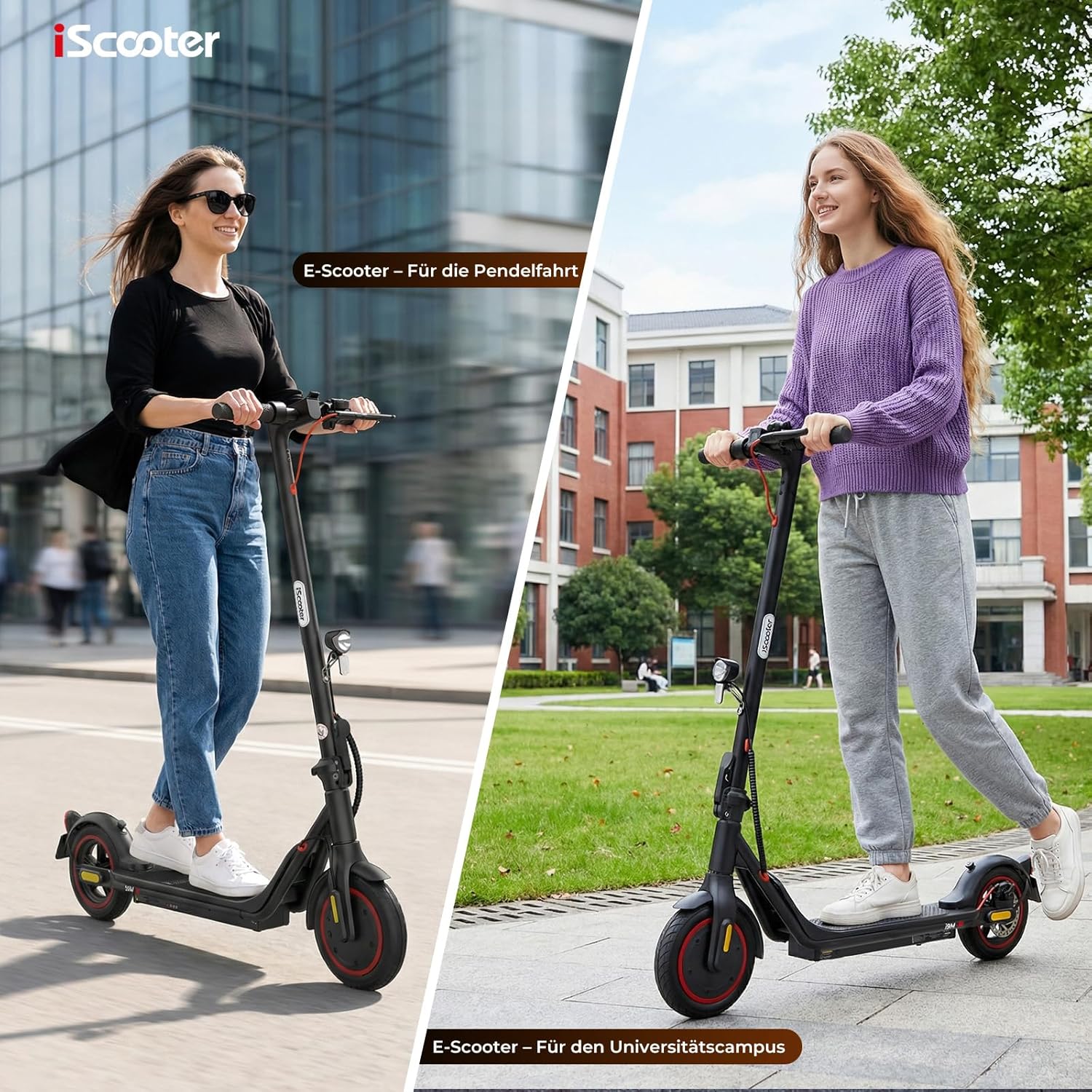 i9M E Scooter mit Straßenzulassung, 30KM Reichweite, 500W Motor, 10 Zoll Luftreifen