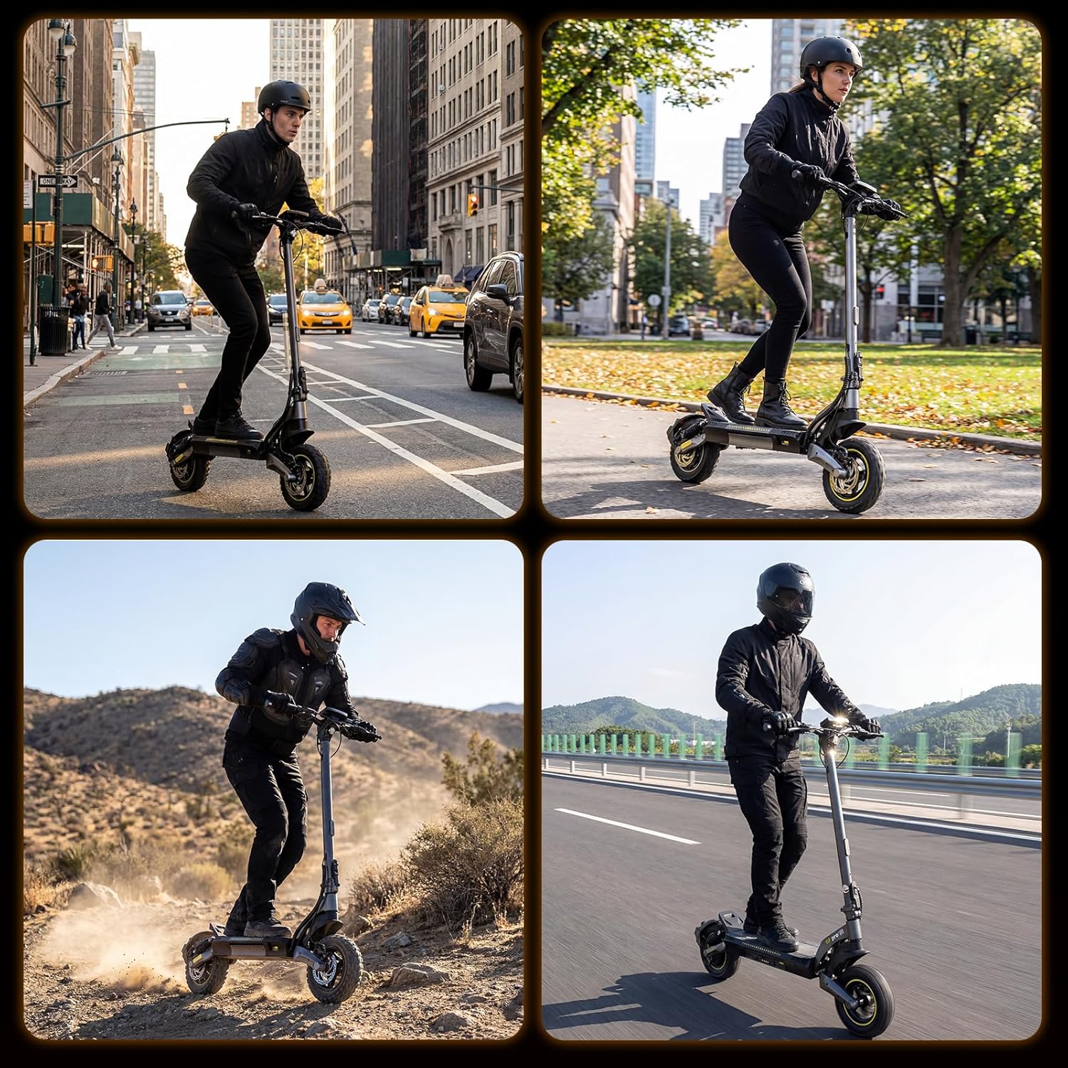 V5 Pro E-Scooter mit Straßenzulassung, bis 70 km Reichweite, 48V Offroad Elektroroller, 10 Zoll Reifen