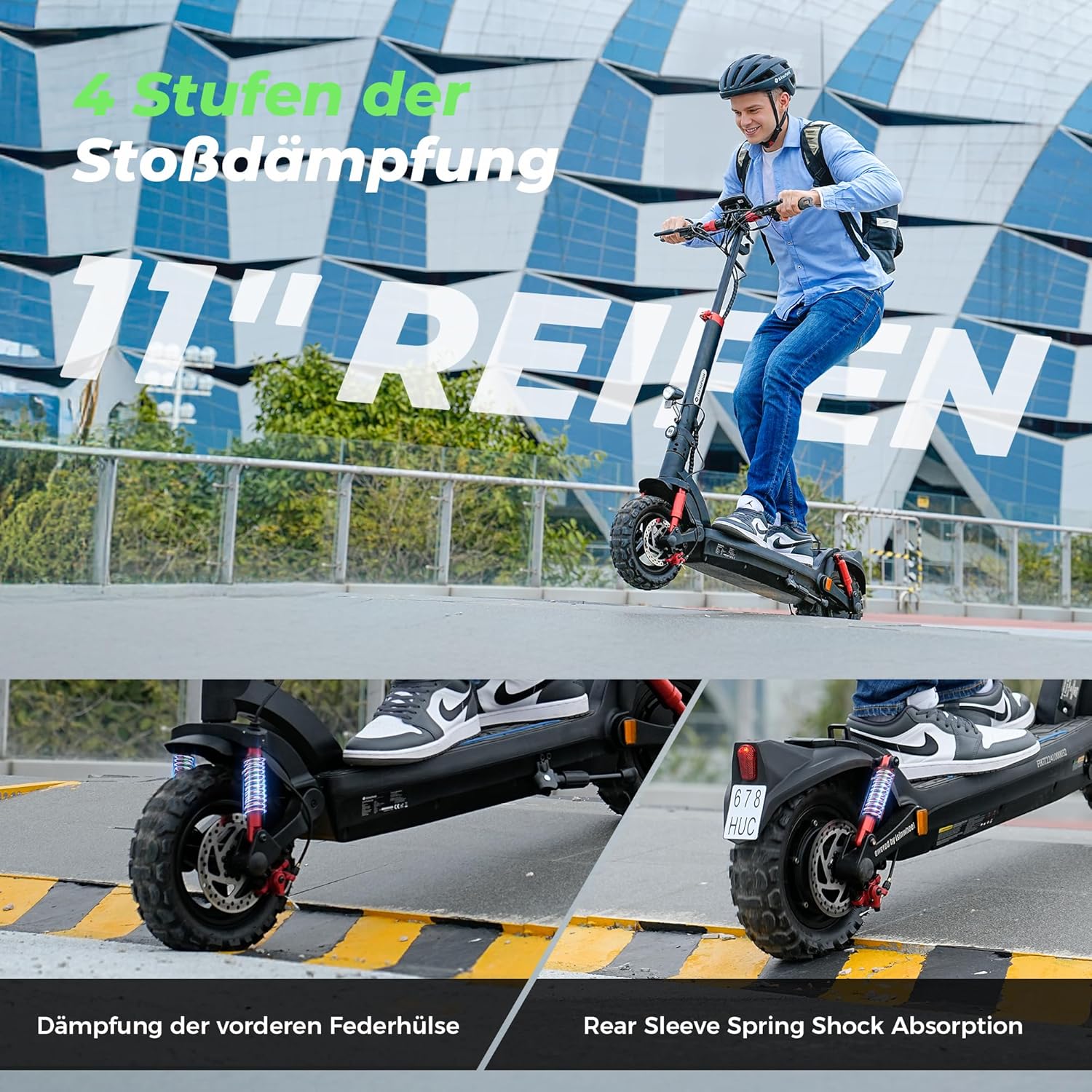 GT2 E Scooter mit Straßenzulassung, Offroad Elektroroller für Erwachsene, bis 80KM Reichweite