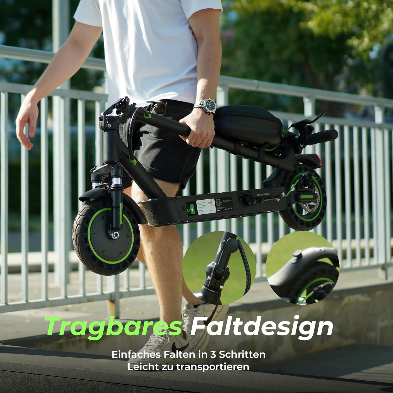 S9Max E Scooter mit Straßenzulassung, 40KM Reichweite, 10Ah Akku