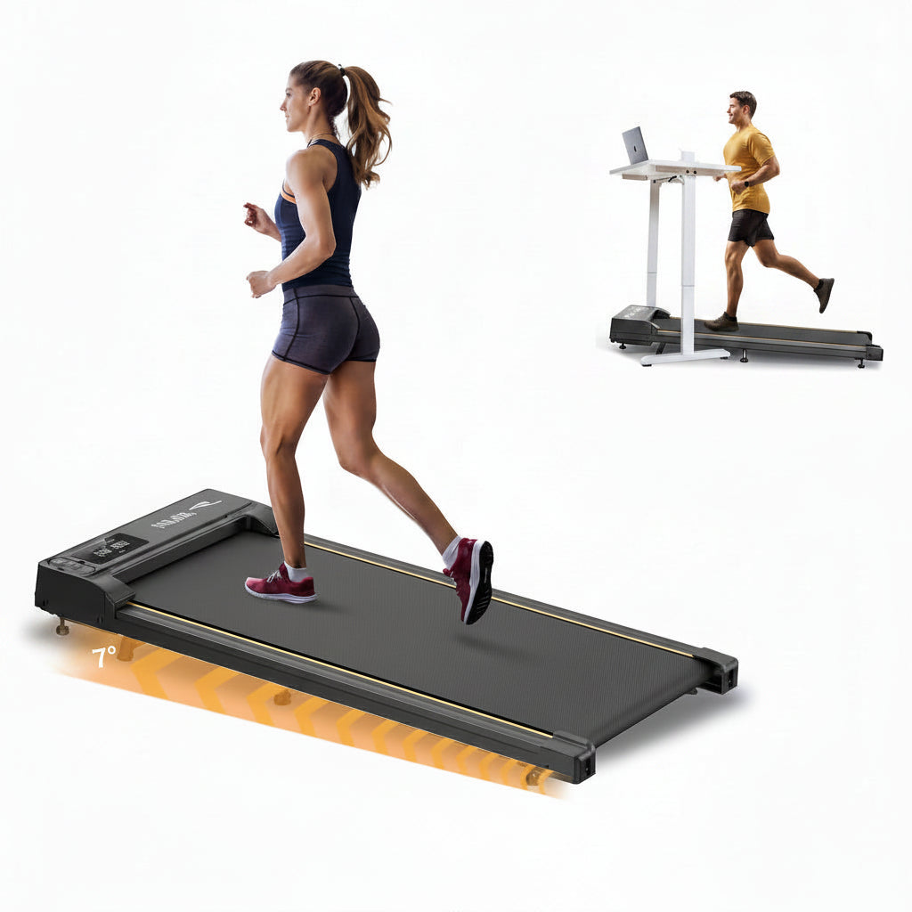 JT31 Laufband mit 7° Steigung 2,5 PS Walking Pad mit LED-Anzeige Halter 120 kg