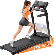 JT54 Laufband für Zuhause Klappbar, 15% Auto-Steigung 14km/h Fitnessgerät