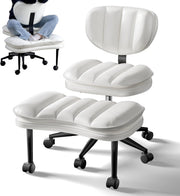 LPTYZ01 Bürostuhl ergonomisch für Schneidersitz breit Schreibtischstuhl 360° drehbar
