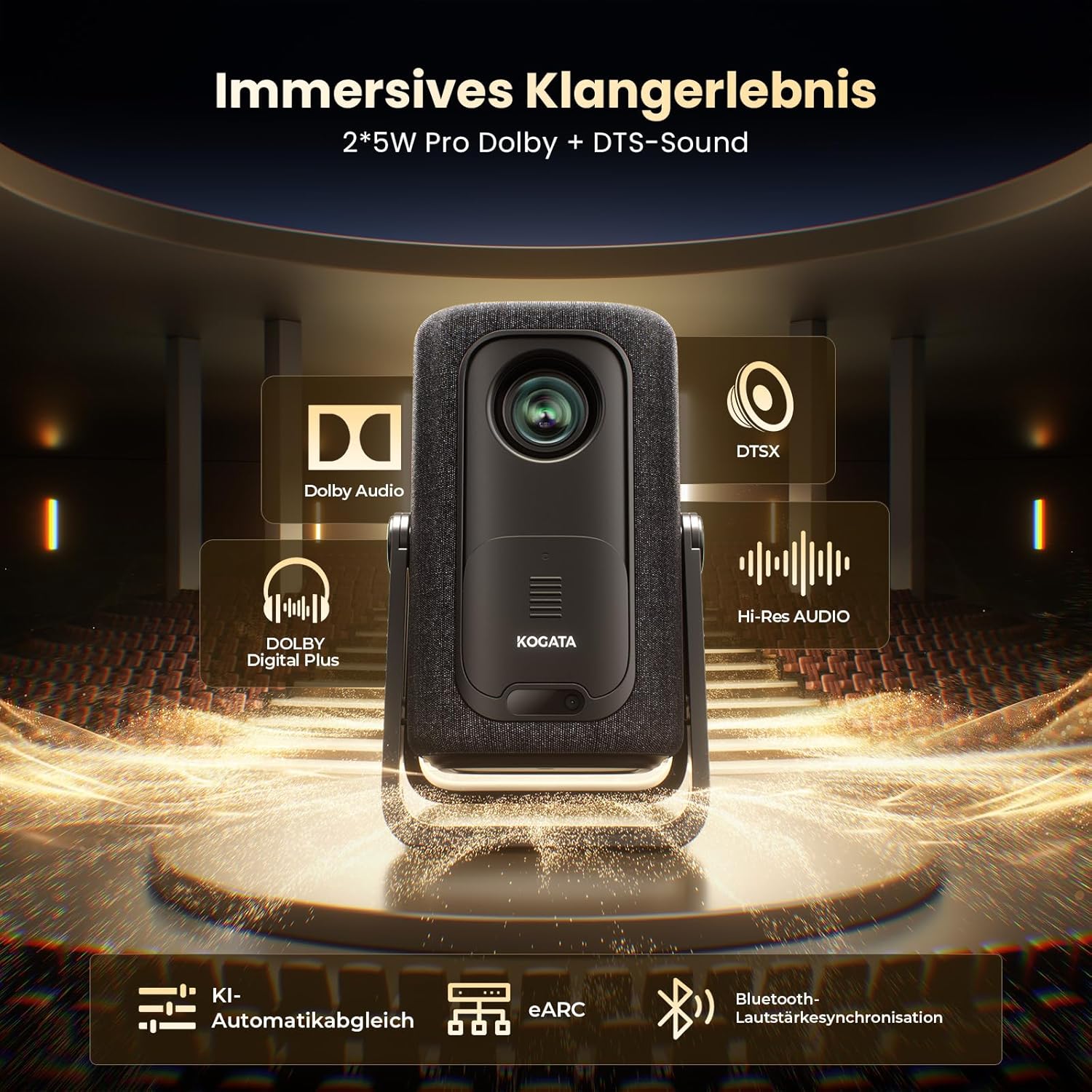 AC301 4K Beamer Smart Full HD Kurzdistanz 1.1:1 mit Netflix & Autofokus