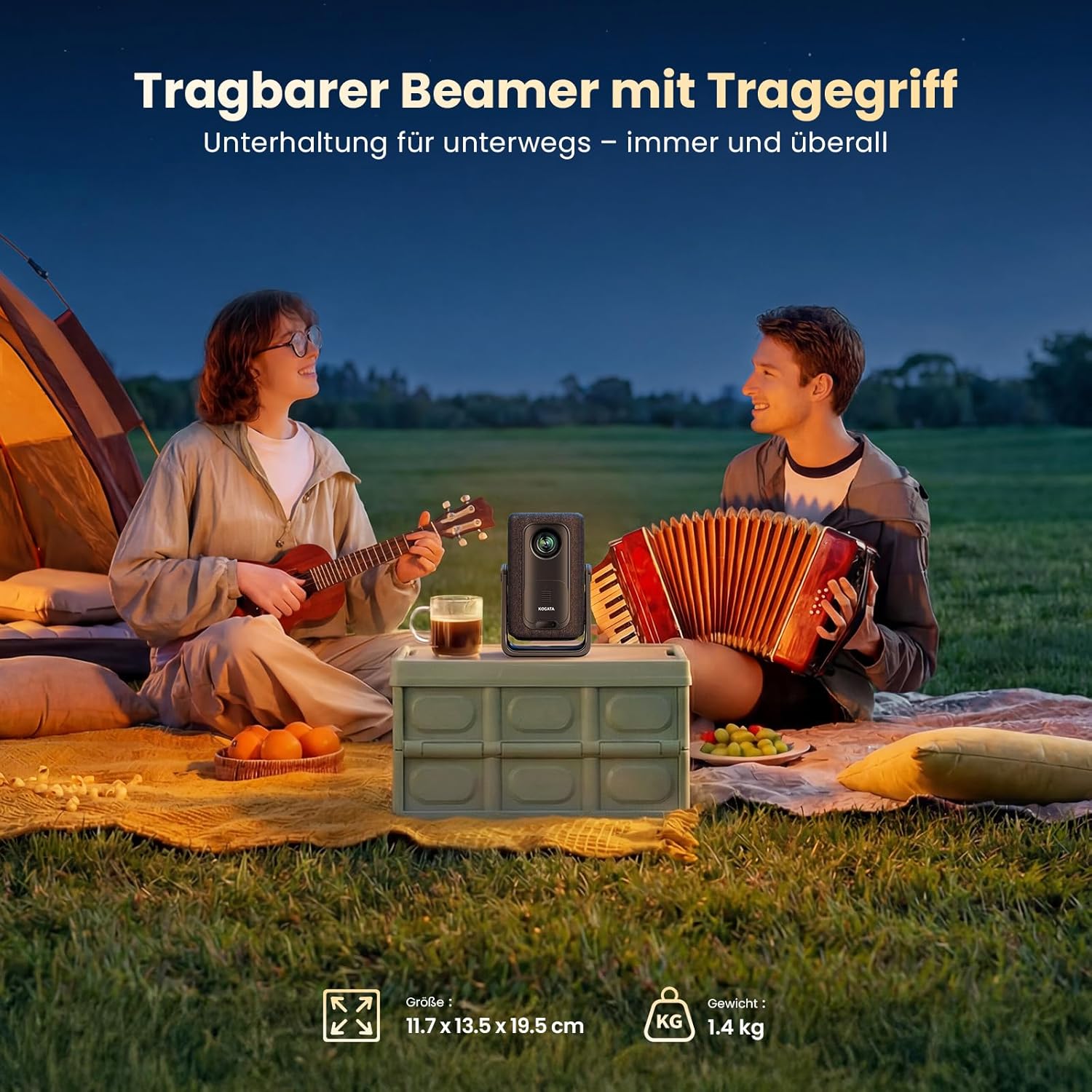 AC301 4K Beamer Smart Full HD Kurzdistanz 1.1:1 mit Netflix & Autofokus