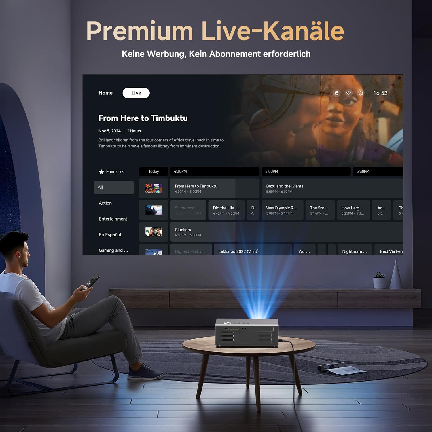 GC357 4K Beamer Smart Full HD Heimkino mit Netflix & Autofokus