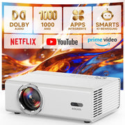 GC357 4K Beamer Smart Full HD mit Netflix & Autofokus，Weiß