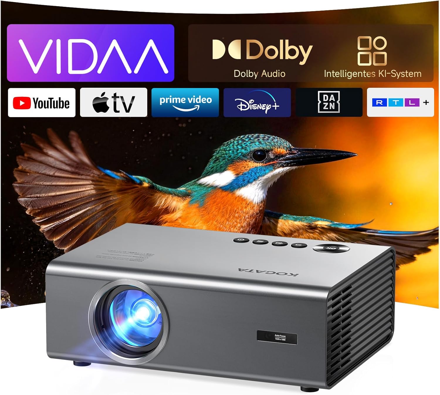 GC357 4K Beamer Smart Full HD VIDAA mit Netflix, AirPlay & MEMC