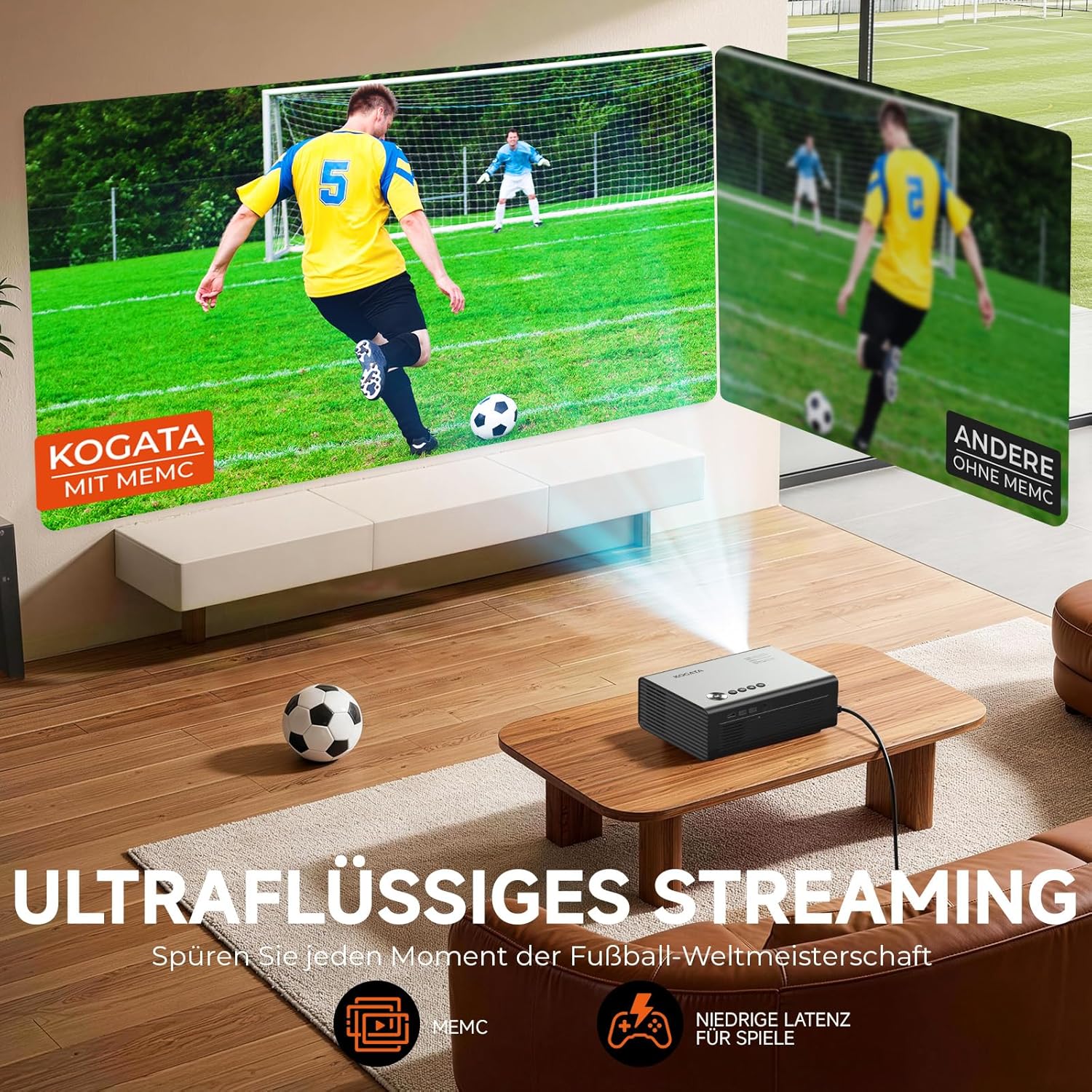 GC357 4K Beamer Smart Full HD VIDAA mit Netflix, AirPlay & MEMC