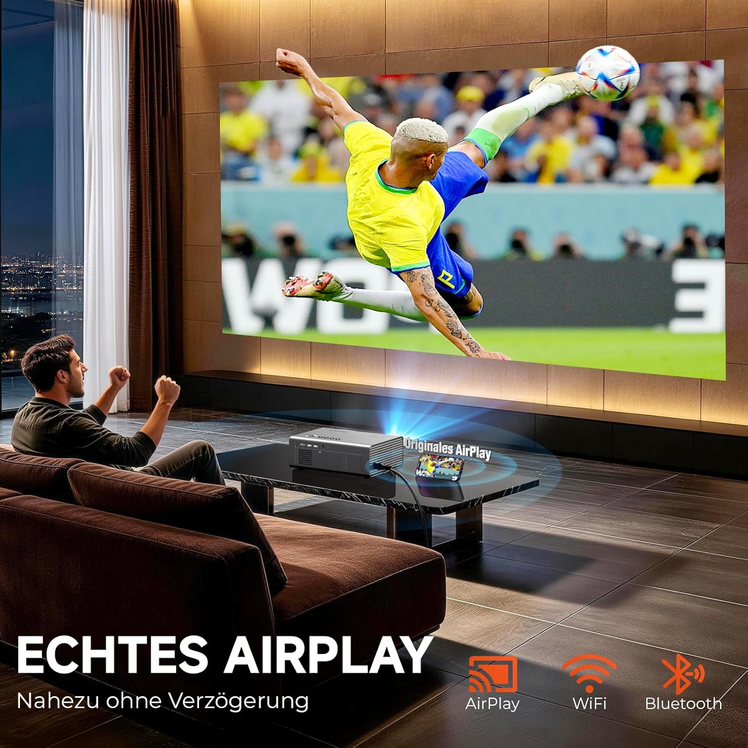 GC357 4K Beamer Smart Full HD VIDAA mit Netflix, AirPlay & MEMC