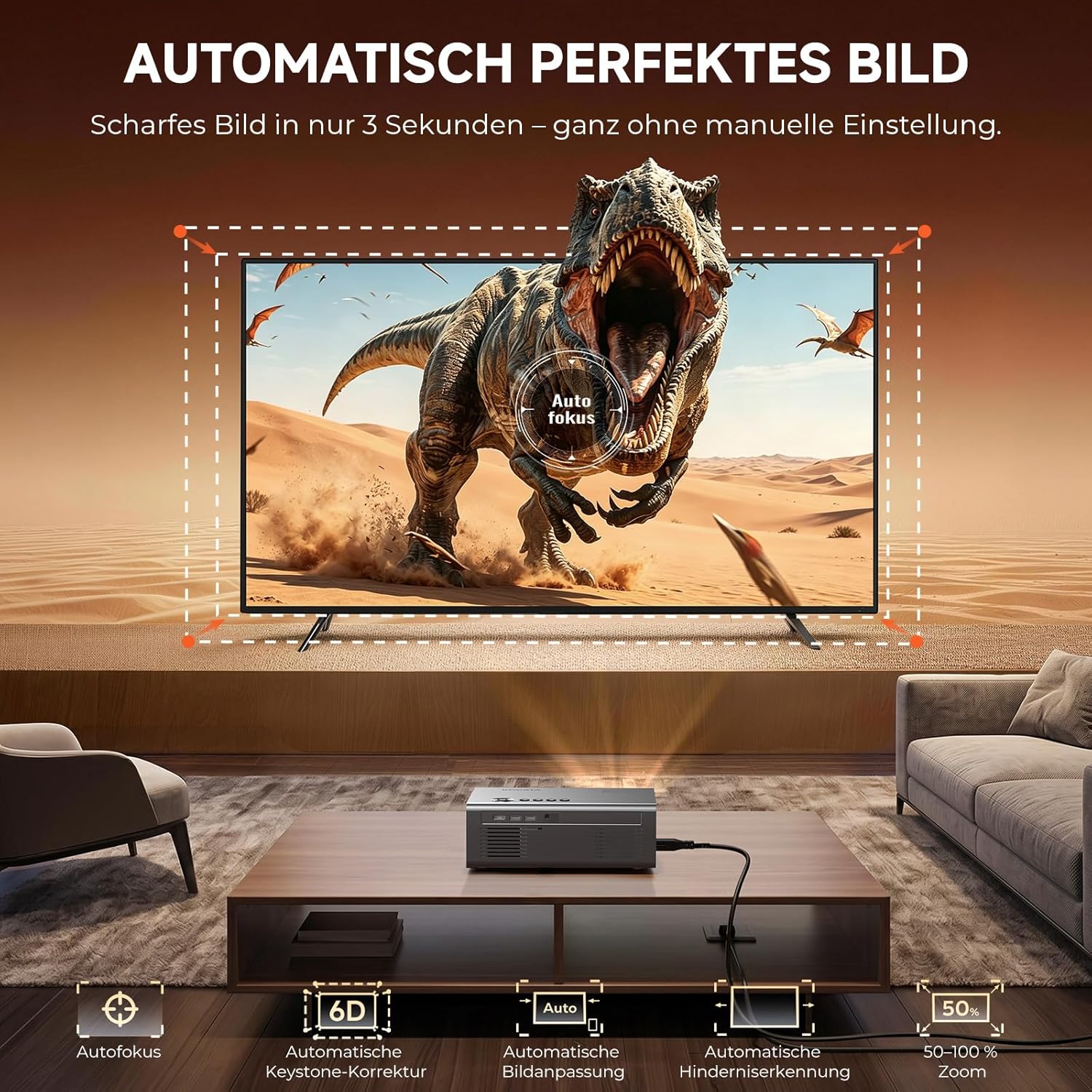 GC357 4K Beamer Smart Full HD VIDAA mit Netflix, AirPlay & MEMC