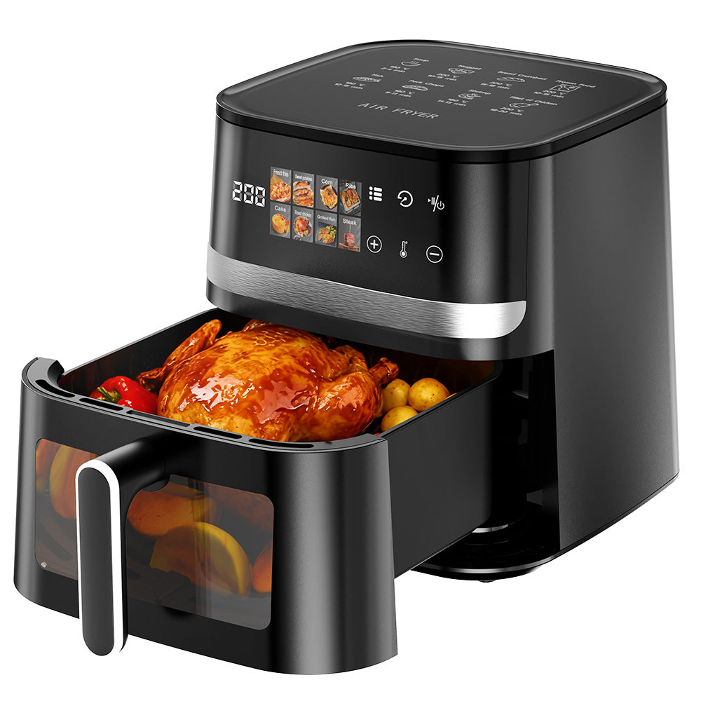 AF03  7L Heißluftfritteuse mit 8 Automatikprogrammen, Touchscreen & Sichtfenster, 1350W