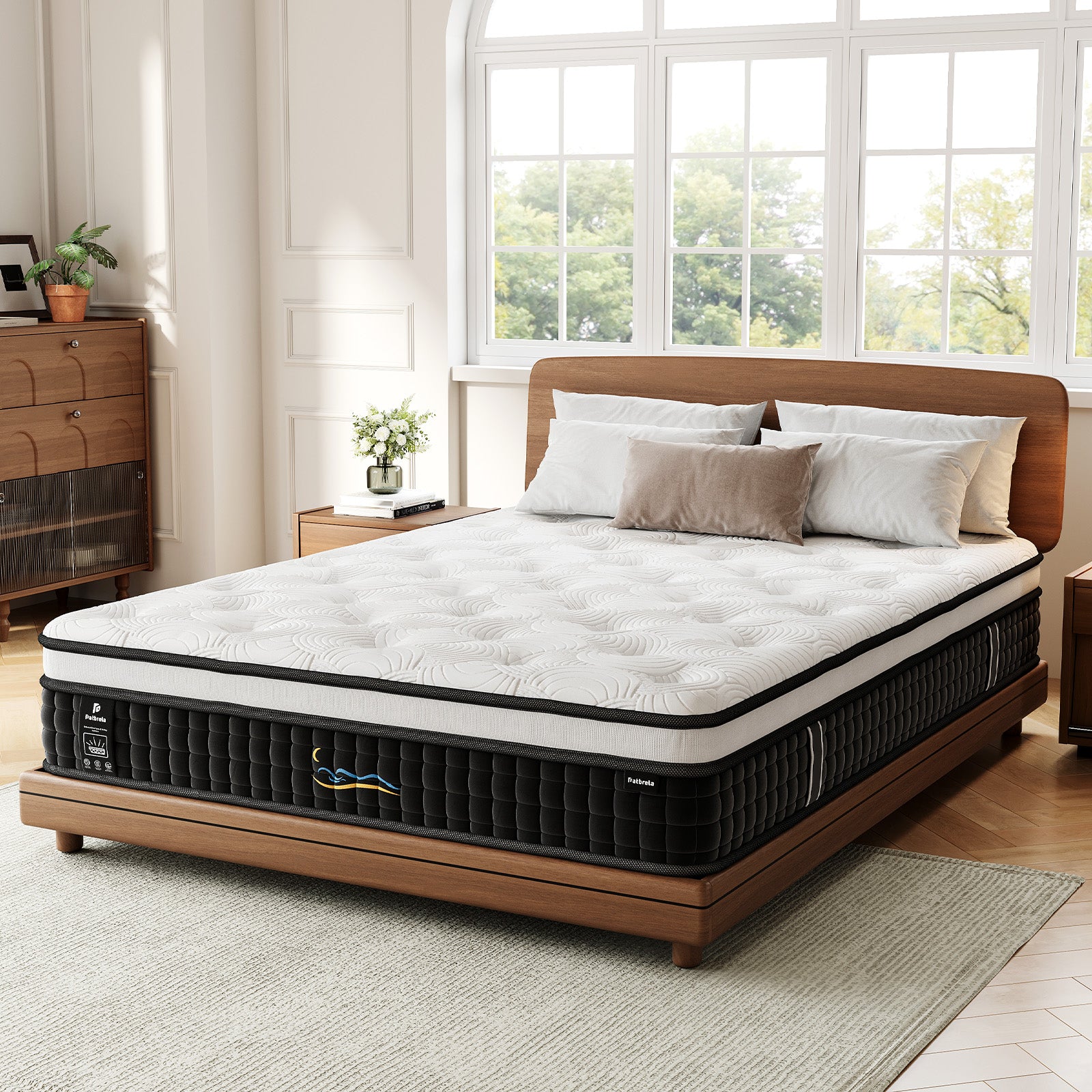 BTHCD01 Taschenfederkernmatratze 190cm lang 26cm hoch 7 Zonen Hypoallergen Memoryschaum