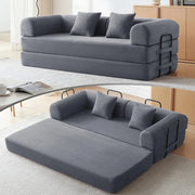 LHMSF04 Schlafsofa Klappbar, 200cm Cord Faltmatratze für Gäste, Schlafcouch