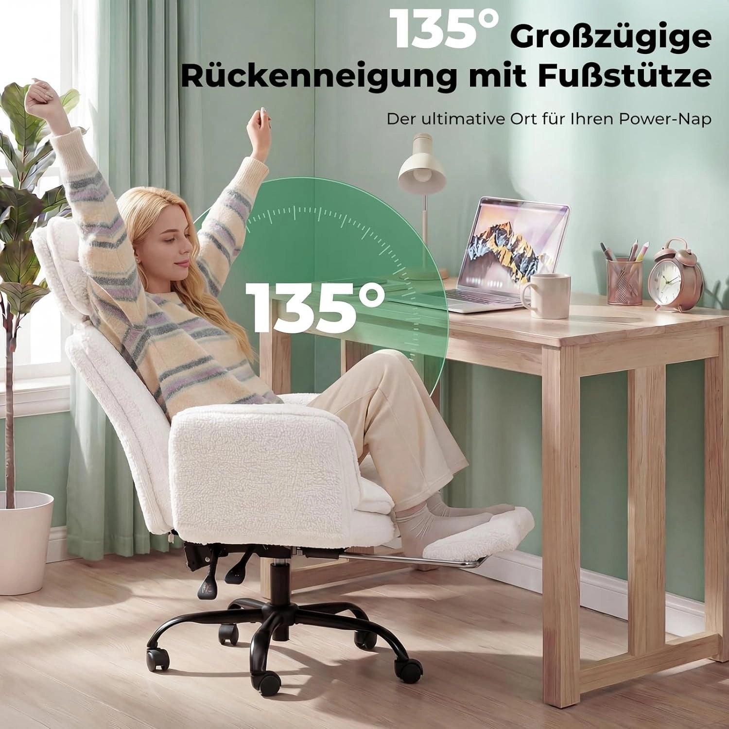 LBGYZ02 Ergonomischer Bürostuhl XXL Schreibtischstuhl mit Fußstütze für große Personen