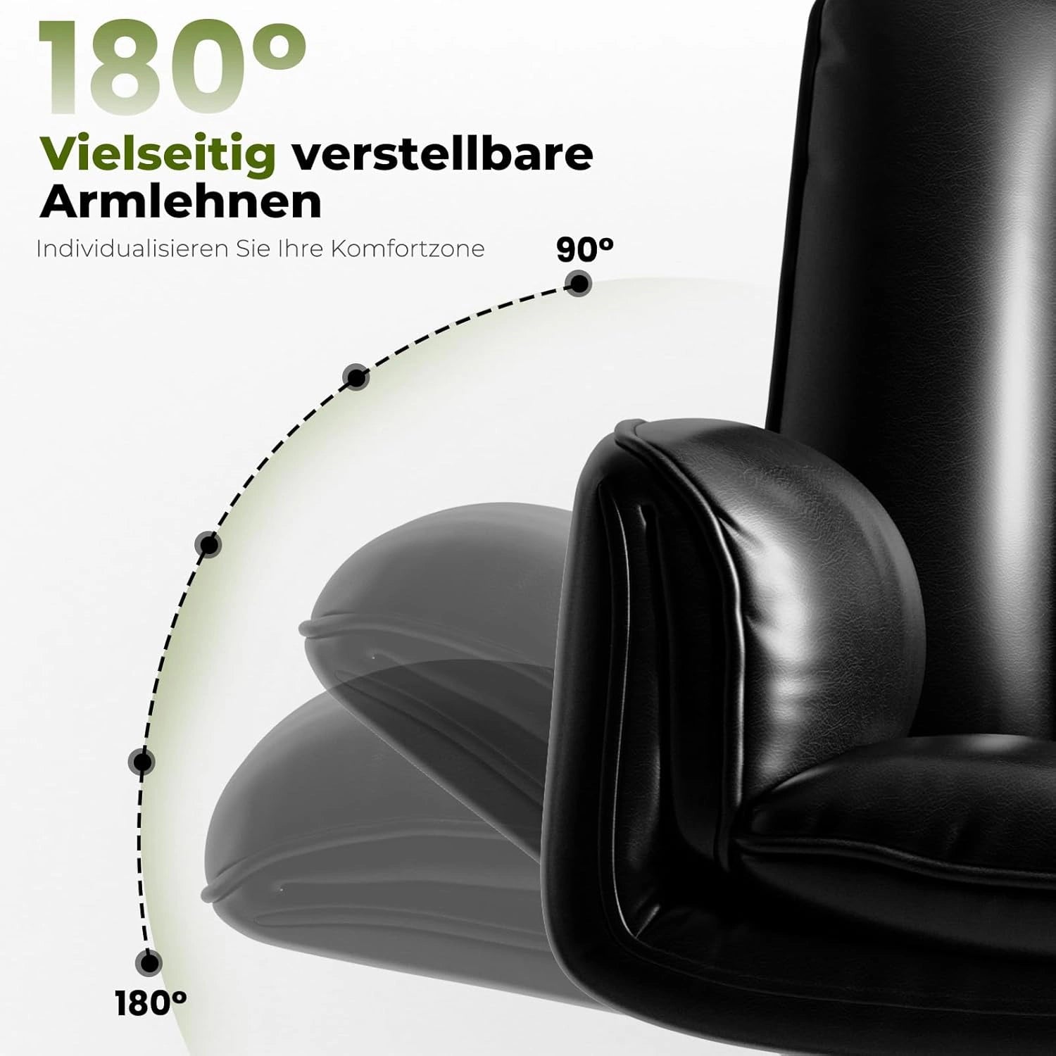 LBGYZ02 Ergonomischer Bürostuhl XXL Schreibtischstuhl mit Fußstütze für große Personen